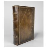 Antique Leather-Bound Business Ledgers With Invoic