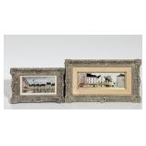 (2) Georges Damin "Street Scenes" Paintings