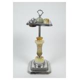 Vintage Chrome Lighted Cigarette Stand With Rectan