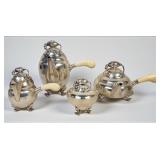 (4 pc) Georg Jensen "Blossom" Sterling Tea Set