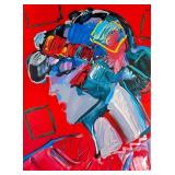 Peter Max Crimsonï¿½ Lithograph