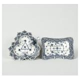 (2pc) Royal Copenhagen Blue Fluted Full Lace Servi