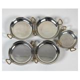 (5) Mauviel Round Copper Clad Pans