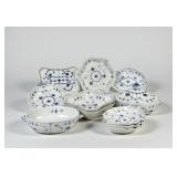 (10pc) Royal Copenhagen Blue Fluted Porcelain Serv