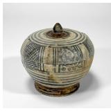Thai Sawankhalok Porcelain Covered Jar