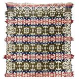 Signed Jacquard Coverlet: John Bick In Rome, S.C.