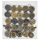Group Of (25) WWI Military Compasses (G)