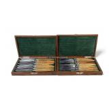 (16pc) John Hasselbring Antler Stag & Sterling Kni