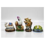 (4) Limoges Trinket Boxes (B)
