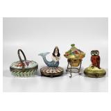 (4) Limoges Trinket Boxes (A)