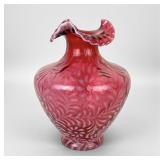 Fenton "Daisy & Fern" Glass Vase