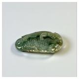 Chinese Jadeite Chilong and Corn Pendant