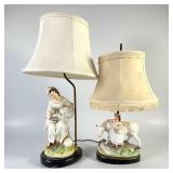 (2) Staffordshire Lamps