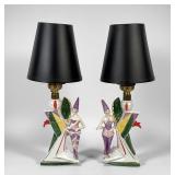 Pair Of German Art Deco Boudoir Table Lamps