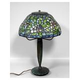 Century Studios Floral Stained Glass Lamp