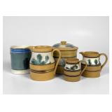 (5pc) Group of Seaweed Mocha Pottery