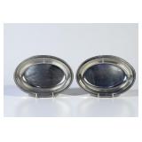 (2) Oval Sterling Bowls