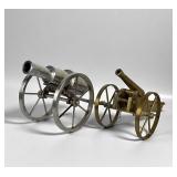 (2) Vintage Cannons on Metal Stands