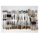 Large Group of Antler Handled Cutlery