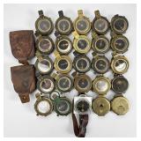 Group Of (25) WWI Military Compasses (A)