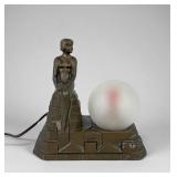 Frankart Style Art Deco Figural Table Lamp