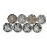 (8) .999 Silver 1ozt. Rounds
