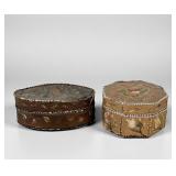 (2) Vintage Native American Birch Bark Quill Boxes