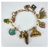 Antique Victorian Gold Charm Bracelet