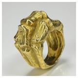 Katy Briscoe 18K Yellow Gold Bamboo Ring