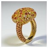Piranesi 18K Yellow Gold Diamond & Citrine Ladies