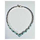 Calvin Begay Sterling Silver & Turquoise Necklace