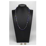 Italian Beaded Necklace & (2) Micro Mosaic Crosses