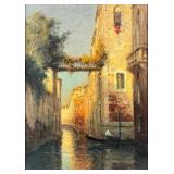 Antoine Bouvard "Venice" Oil on Canvas