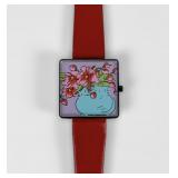 Peter Max "Blue Vase With Flowers" Watch