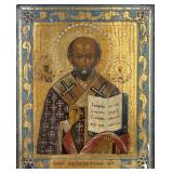 Antique Russian Icon of Saint Nicholas (D)