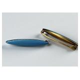 Pair of 14K Gold Enamel Pins