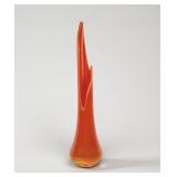 Orange Swung Glass Vase