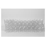 (42pc) Vintage Faberge Snow Doves Crystal Glasses