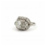 One Carat Round Diamond & White Gold Ring