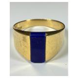 Ladies 14K Gold Lapis Ring