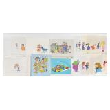 Large Group of 1970s Original Animation Cels
