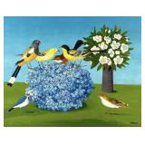 Maite Delteil "Pepiement" Oil on Board