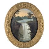 Antique Minnehaha Falls Oil on Canvas