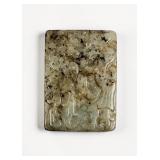 Antique Chinese Jade Plaque W/ Dragon and Phoenix