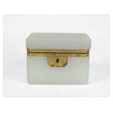 French Brass-Mounted Opaline Dresser Box