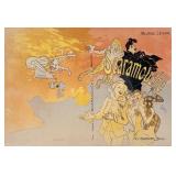 Jules Cheret "Scaramouche" Colored Lithograph Po