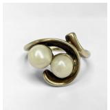 Ladies 10K Gold & Pearl Ring