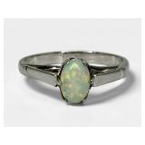 18K White Gold & Opal Ring
