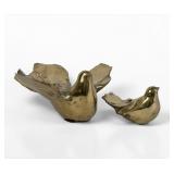Pair of Eleni Vernadaki Bronze Bird Sculptures