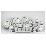 (53pc) Herend Vienna Rose Porcelain Tea Service Se